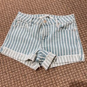 Striped High-Waisted Shorts
